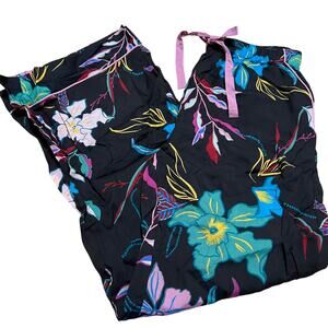 Stars Above Women's Black Floral Simply Cool Pajama Pants - Size XS - NWT